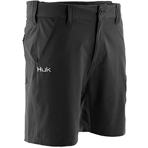 HUK Heren Next Level 17,8 cm Korte | Sneldrogende prestaties Vissport Shorts Met Upf 30+ Zonnebescherming Korte