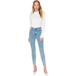 Trendyol Vrouwen Normale taille Skinny fit Skinny jeans, Lichtblauw, 66