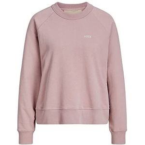 JACK & JONES Jxcaitlyn Ls dameshoodie oversized Time Noos Hoodie, Woodrose/Details: emb Moonbeam, S, Woodrose/Details: emb Moonbeam, S