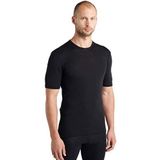 Icebreaker Heren Everyday Korte Mouw Crewe T-Shirt - Heren Functioneel Shirt - 100% Merino Wol Base Layer - Zwart, S