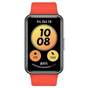 HUAWEI Watch Fit New - 1,64"" AMOLED Display - Batterijduur van 10 Dagen - Continu SpO2 Monitoring - 24/7 Hartslagmeting - 97 Workoutmodi - Pomelo Red