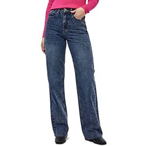 Desires Dames Koral Wide Leg Jeans, Donkerblauw, 18