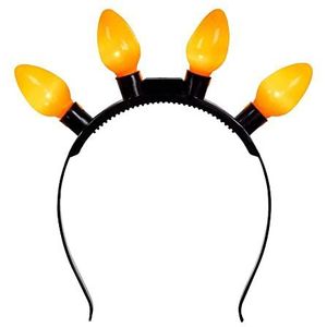 Boland 61867 - Party haarband met LED, haaraccessoires met verlichting, oranje, hoofdtooi, gloeilampen, carnaval, themafeest, EM, WM, fanartikel