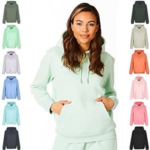 Light And Shade Dames Super Soft Touch Pastel Bright Loungewear Hoodie Sweatshirt Top, Mistachtige Jade, M