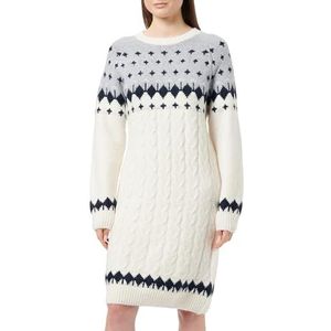 Jalene Gebreide damesjurk 17929241-JA03, wit meerkleurig, M/L, gebreide jurk, M/L
