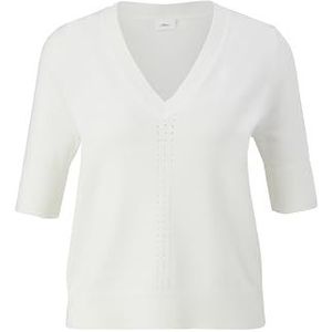 s.Oliver BLACK LABEL Pullover met gatenpatroon, korte mouwen, 0200, 40