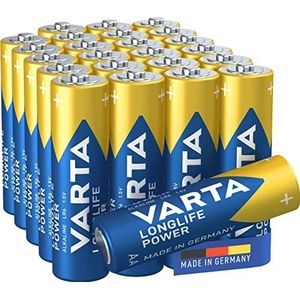Varta 4906 Longlife Power AA Mignon LR6 batterij (verpakking met 24 stuks) Alkaline Batterijideaal voor speelgoed zaklamp controller en andere apparaten op batterijen, standaard