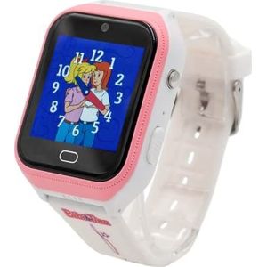 Bibi en Tina 4G Kids-Watch horloge voor meisjes met grappige Bibi & Tina filters die met de geïntegreerde camera worden gemaakt. Chat, videogesprekken, video, camera, fitness & lichaamstemperatuur