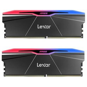 Lexar ARES Gen2 RGB RAM DDR5 32GB Kit (2x16GB) 8000MHz, DRAM UDIMM 288-Pin Desktop Geheugen, PC Gaming Geheugen ondersteunt Intel XMP 3.0/versterkt door SK hynix/CL38-48-48-100/1.45 V (LD5U16G80C38BR)