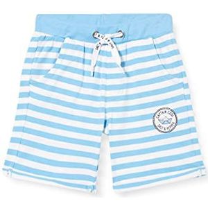 SALT AND PEPPER Gestreepte babyjongens bermuda maritiem van biologisch katoen klassieke shorts, fris blauw, 56