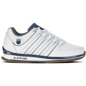 K-Swiss Rinzler Sneakers voor heren, wit/Orion Blue/Gum, White Orion Blue Gum, 44.5 EU