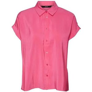 VERO MODA Vmgrace SS WVN Ga Shirt voor dames, roze yarrow, XS