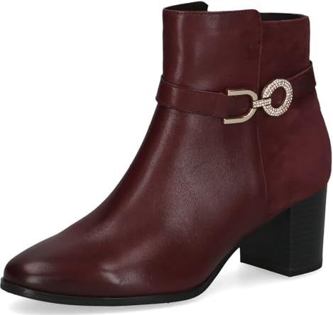 CAPRICE - Enkellaarsjes - Bordeaux - Gevoerd - Blokhak