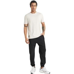 DeFacto Joggingbroek voor heren, lange sportbroek voor heren, comfortabele vrijetijdsbroek voor veelzijdig gebruik, stijlvolle joggingbroek voor heren met hoge, zwart, L