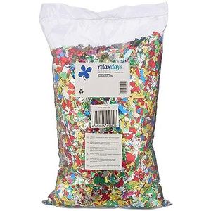 Relaxdays glitter confetti, 1 kg, zak metallic confetti, tafelconfetti, verjaardag, carnaval, aluminium, kleurrijk