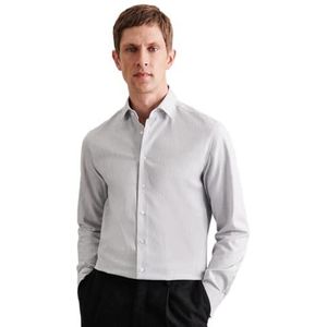 Seidensticker Slim Fit Overhemd voor heren, extra lange mouwen, lichtgrijs, 39