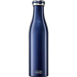 Lurch 240862 thermosfles voor warme en koude dranken van dubbelwandig roestvrij staal 0,75 l, blauw-metallic