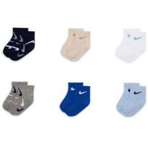 Nike SWOOSHFETTI 6 stuks enkelsokken meerkleurige sokken, U90, 6-12 mesi