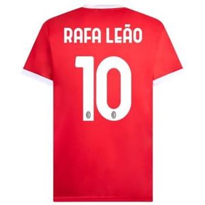 AC Milan Rafa Leao 10 Voetbalshirt, replica stadion, seizoen 2024/25, officieel voor volwassenen, uniseks, 1 stuk