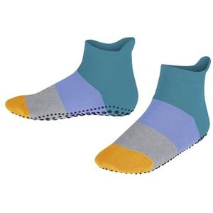 FALKE Uniseks-kind Stopper sokken Colour Block K HP Katoen Noppen op de zool 1 Paar, Blauw (Scuba Blue 6481), 31-34