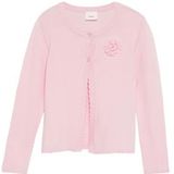 Vest - Gebreid - Zacht - Met Bloemenapplicatie - Lange Mouwen