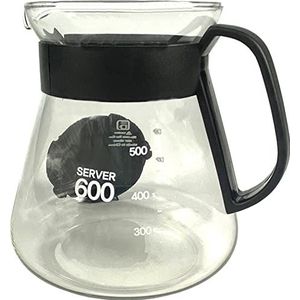 Sanfor Koffie-, thee- en waterkan | glazen kan | hittebestendig | magnetronbestendig | transparant | 600 ml