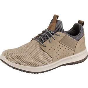 Skechers Delson Camben Sneakers voor heren, Taupe Mesh W Synthetisch, 45.5 EU