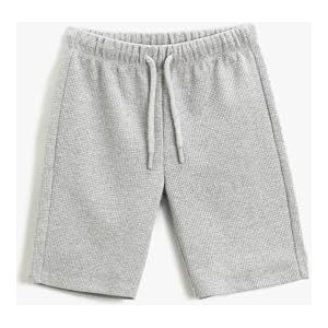 Koton Boys Trekkoord Basic Shorts Waffle Textured, grijs (031), 5-6 Jaren
