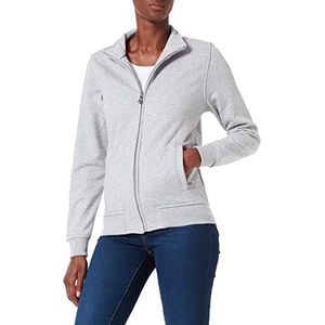 HRM Dames Premium Sweaterjas met Rits, Grijs-gemengd, Maat XS I Fair Trade Dames Trui Jas, 360 g/m² I Gemaakt van 70% Katoen & 30% Gerecycled Polyester