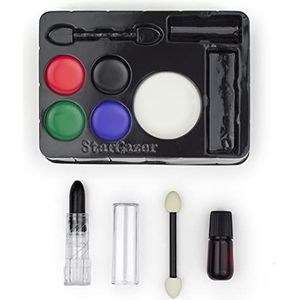 Stargazer Halloween Scary Face Paint Set bestaande uit zwarte lippenstift en nepbloed