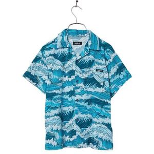 Replay Oversized overhemd voor jongens, korte mouwen, 010 Gedrukt All Over, 10 Jaar