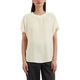 Marc O'Polo - Blouseshirt - Offwhite - Effen - Kwartmouw