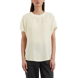 Marc O'Polo - Blouseshirt - Offwhite - Effen - Kwartmouw