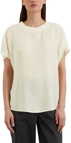 Marc O'Polo - Blouseshirt - Offwhite - Effen - Kwartmouw