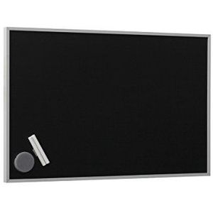 Bi-Office New Basic krijtbord, memoboard met zwart MDF-frame 585x385 mm Grijs frame.