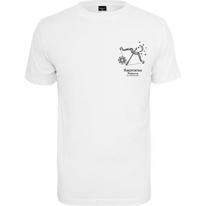 Mister Tee Astro Boogschutter T-shirt voor heren, Kleur: wit, M
