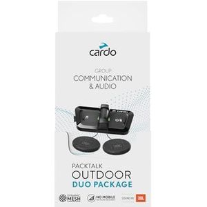 Packtalk - Buitenhelm Communicatiesysteem - Zwart - Duo Pakket