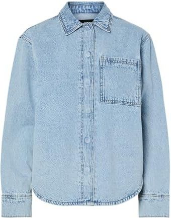 PIECES - PCJOPHINE - Blouse - Blauw - Denim