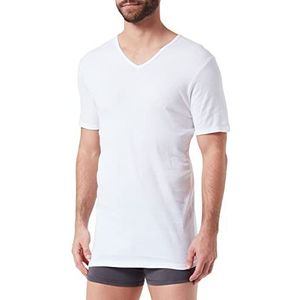 Dim Ecodim T-shirt met V-hals, 100% katoen, voor heren, 2 stuks, Wit (wit), L