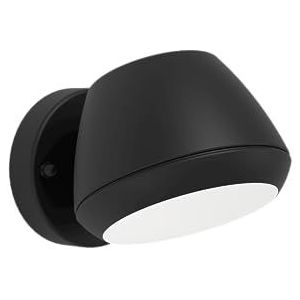 EGLO Nivarolo LED buitenwandlamp gevellamp met neerwaartse verlichting (downlight), zwart metalen buitenlamp, warm wit, IP44