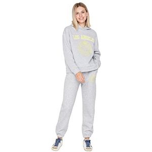 Trendyol Vrouwen Hoge Taille Skinny fit Joggingbroek, Gray, XL