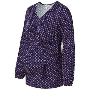 ESPRIT Maternity Dames Nursing Lange Mouwen Allover Print T-shirt, Royal Blue - 415, XL