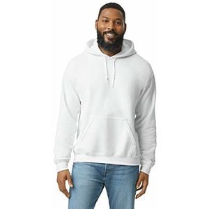 Gildan heren Fleece sweatshirt met capuchon, stijl G18500, Wit, XL