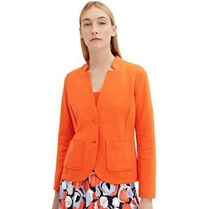 TOM TAILOR Dames Blazer met structuur 1021199, 15612 - Fever Red, XXS