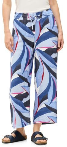 Cecil - Capri Broek - Blauw - 7/8 Twill met Structuur