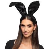 Boland 52358 - Haarband Bunny XL, zwarte tiara met oren, accessoire voor kostuums, themafeest, carnaval, JGA
