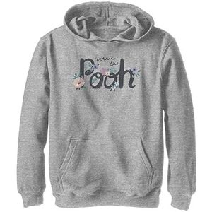 Disney Winnie The Poeh Name Art Fleece pullover met capuchon voor jongens, Athletic Heather, maat S, Atletische Heather, S