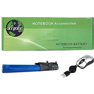 amsahr G75VW-02 vervangende batterij voor Asus G75, G75V, G75V-3D, G75VM-3D zwart