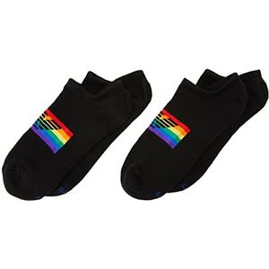 Emporio Armani Heren Emporio Armani Gifting 2-pack Footie sokken voor heren, Zwart, Small