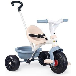 Smoby - Be Fun driewieler blauw - kinderfiets vanaf 15 maanden - Verstelbare en afneembare ouderstang - 740336